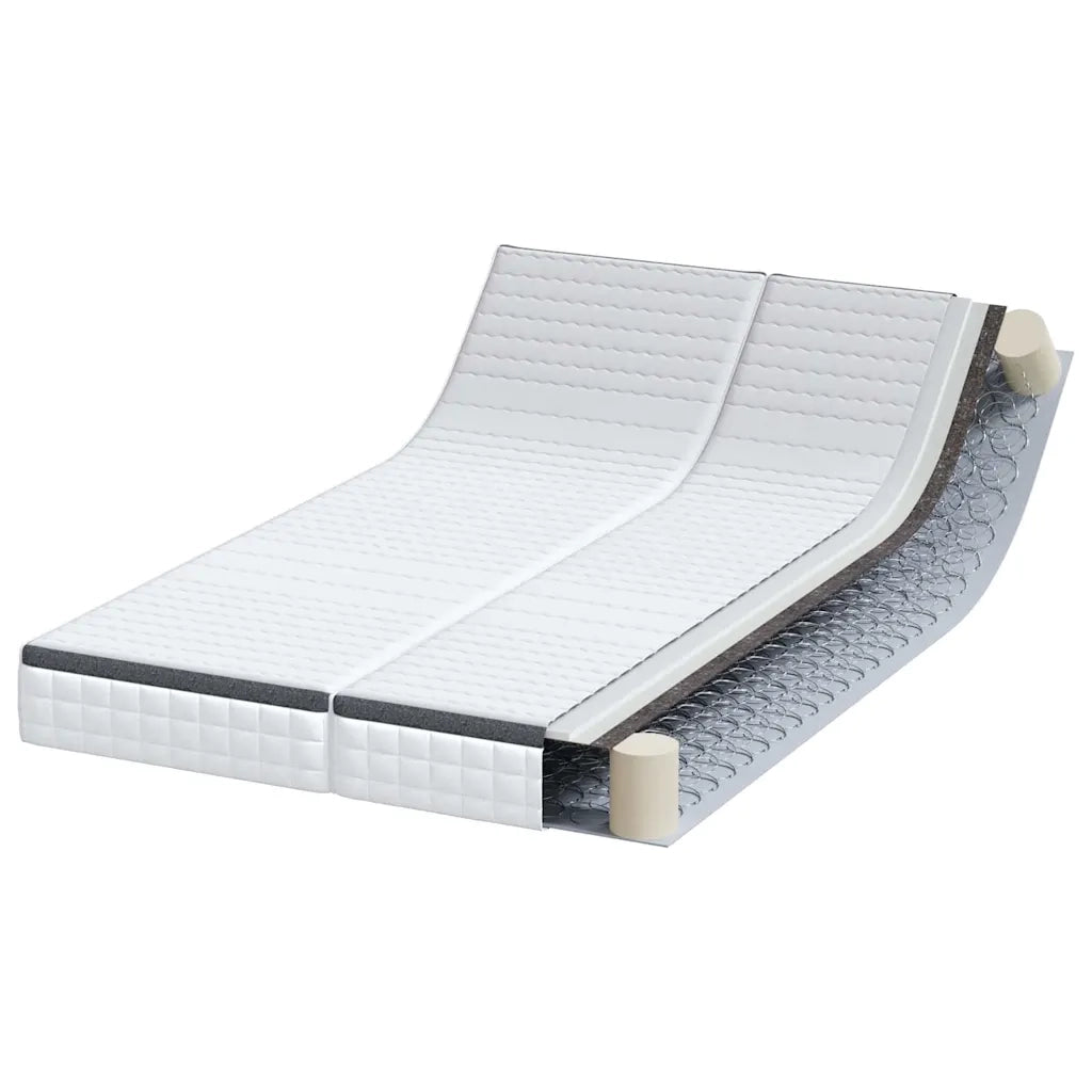 vidaXL Materasso 2 pcs Bianco e Grigio 60 x 200 cm Molla Bonell