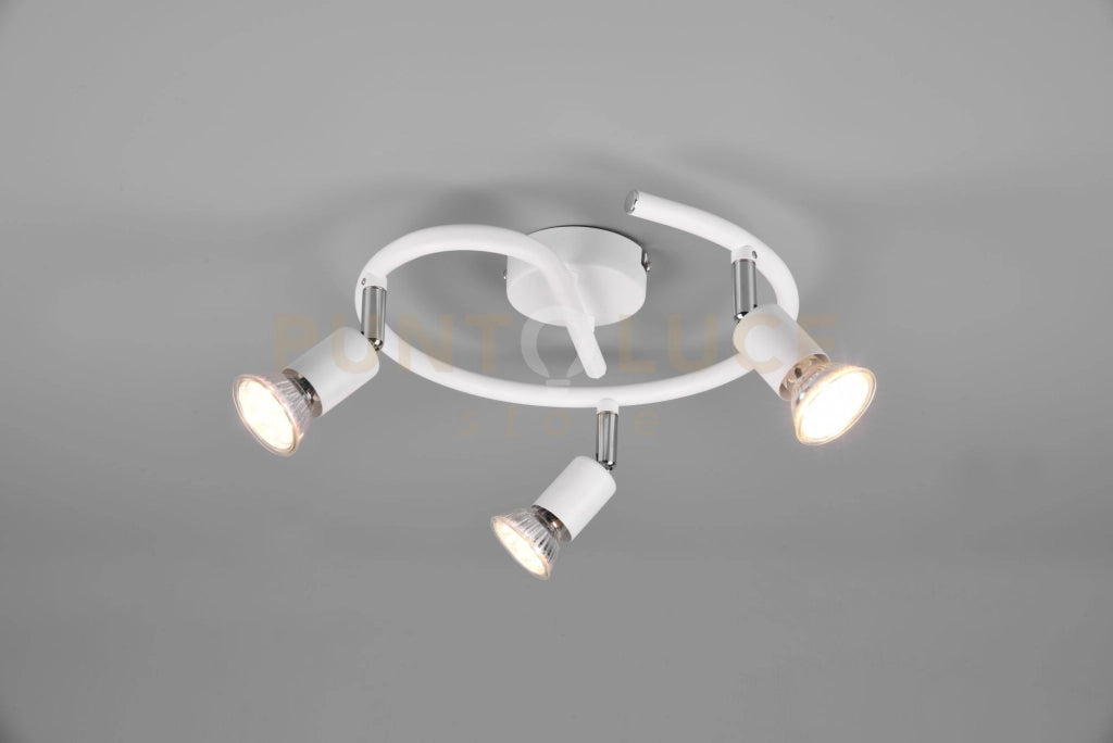 PARIS SENZA LAMPADINA GIRANDOLA 3 LUCI BIANCO ATTACCO GU10 D. 26CM