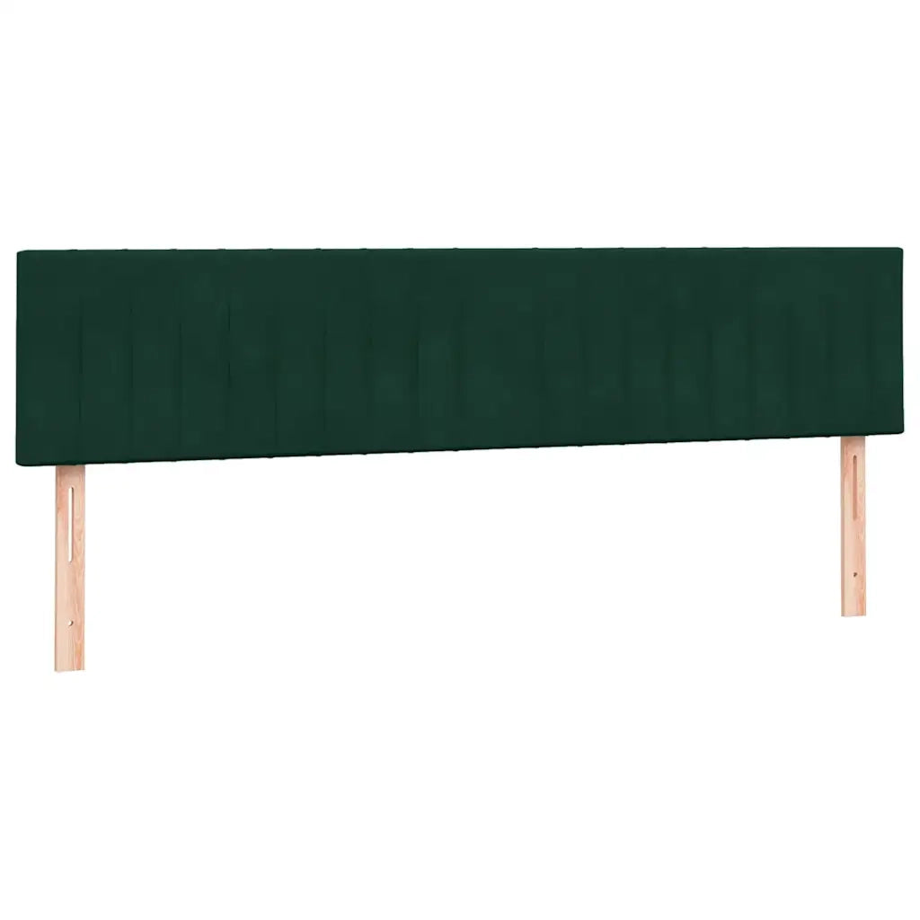 Giroletto a Molle con Materassi Verde Scuro 180x220 cm Velluto