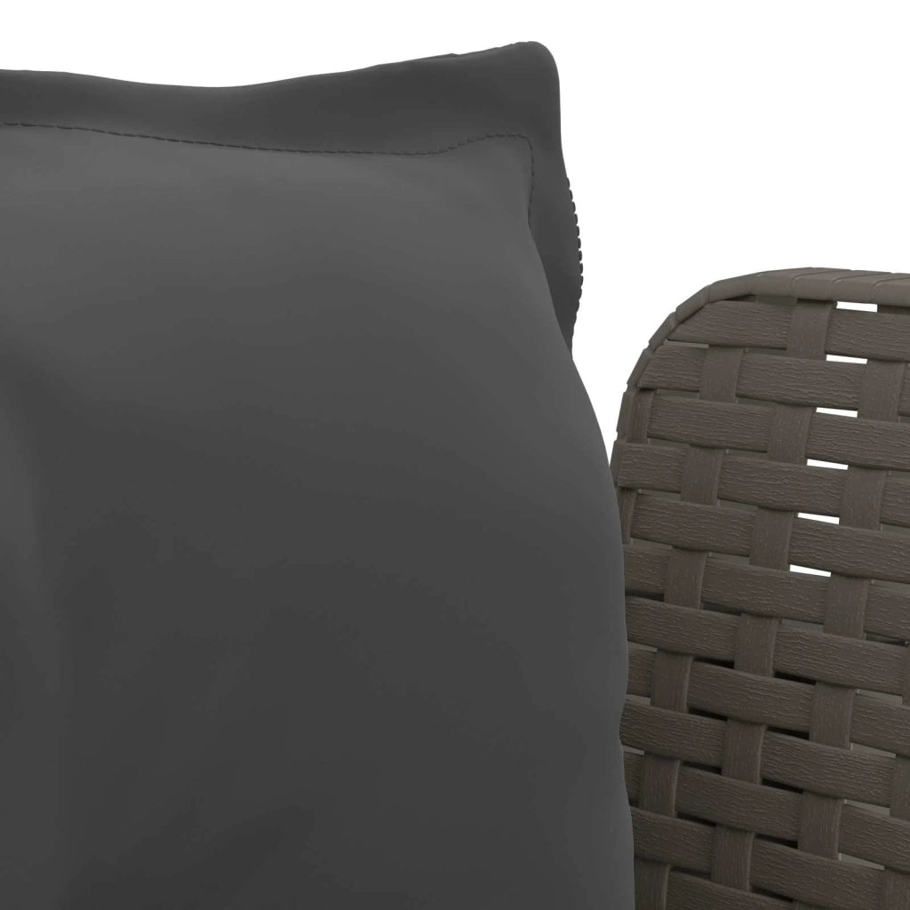Sedia da giardino-Poltrona a 1 Posto con Cuscini Aspetto Rattan PP Grigio Chiaro 842489