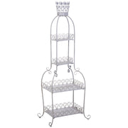 Espositore in metallo con 4 ripiani cm grigio 73,03x48,9x188,6h