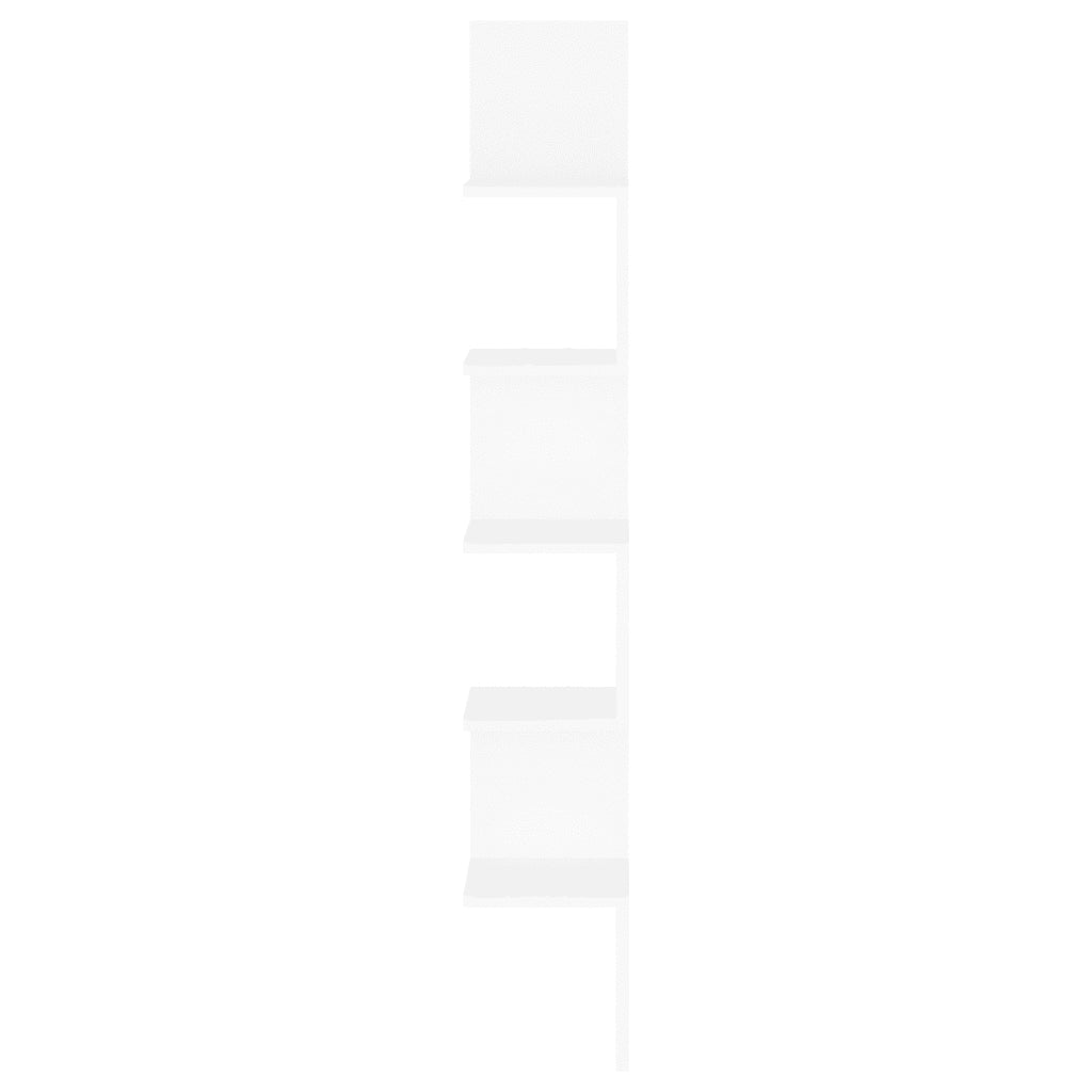 Scaffale Angolare da Parete Bianco 20x20x127,5cm in Multistrato cod mxl 33711