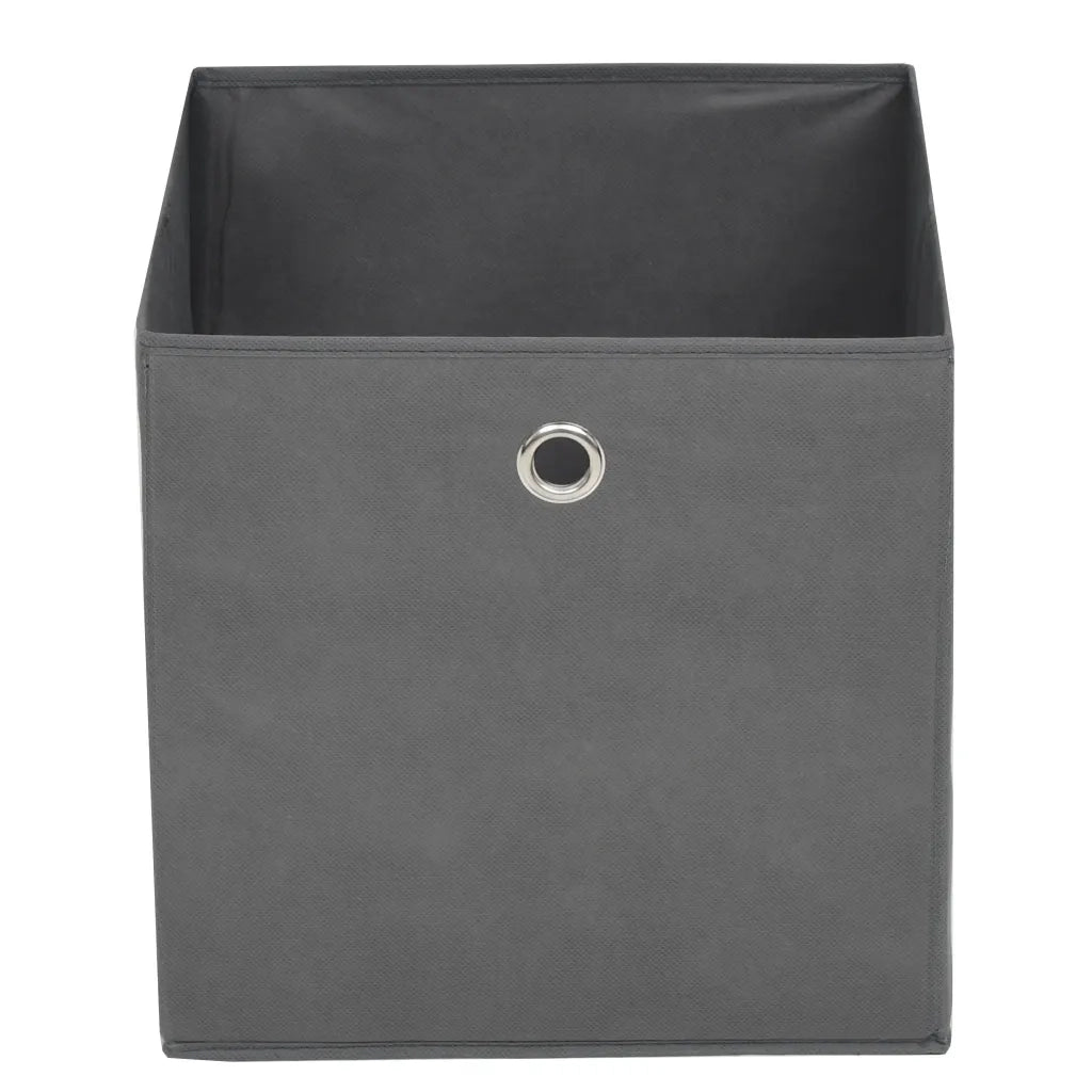 Contenitori 10 pz in Tessuto non Tessuto 32x32x32 cm Grigio 245748