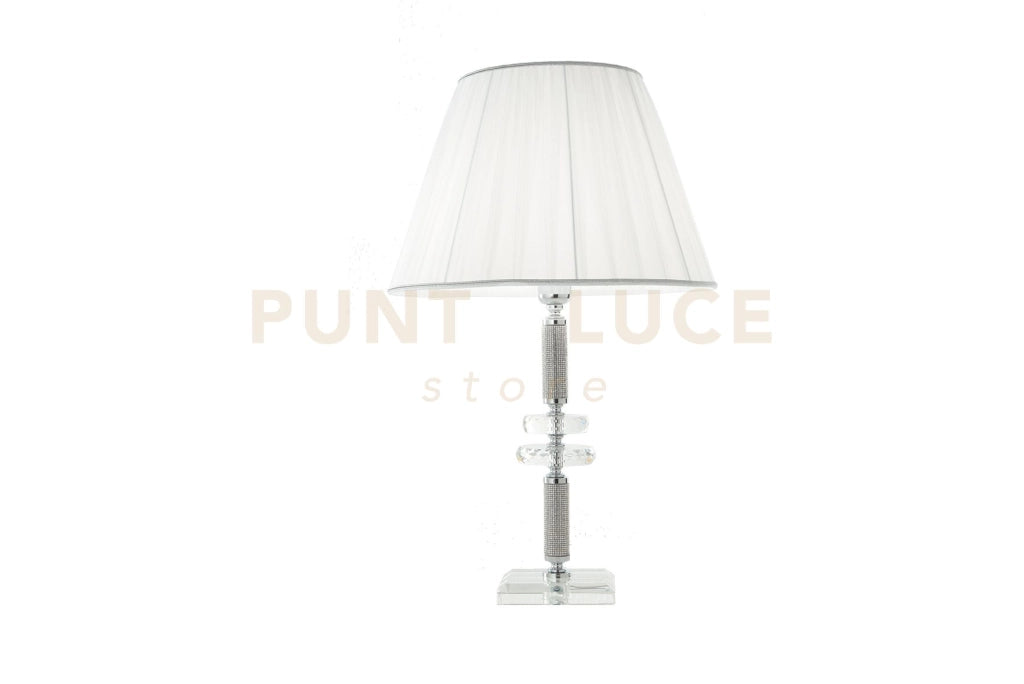 LUME GRANDE DIDO  1 LUCE CRISTALLO E CROMO ATTACCO  E27 D.40CM