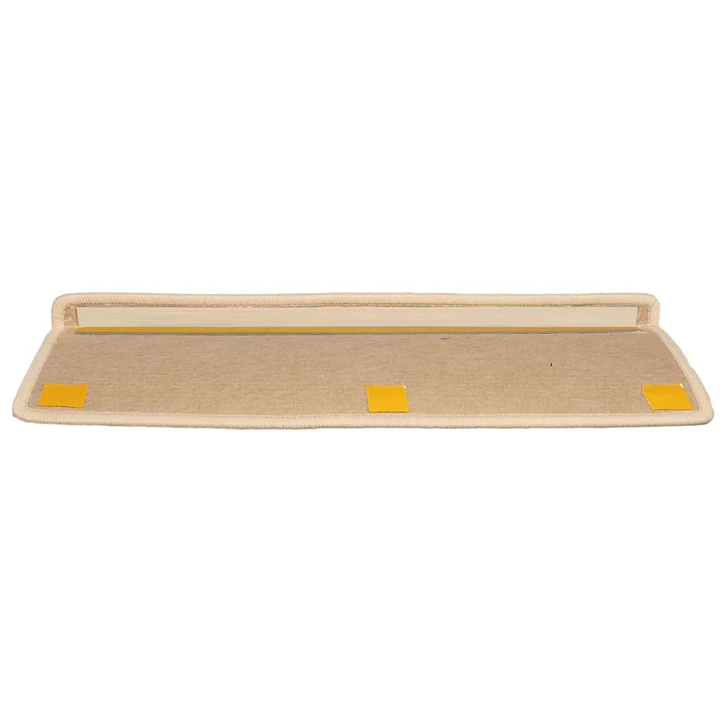 Tappeti Adesivi Scale Aspetto Sisal 15pz 65x21x4cm Beige Chiaro