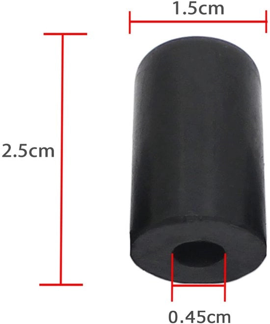 Cappuccio Antiscivolo per Estremità di Coda - Protezione in Gomma - Accessori per Strumenti Musicali - Cello Accessori - 5 Pezzi
