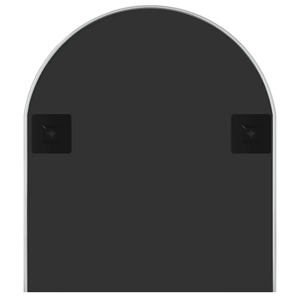 Specchio da Parete Argento 100x45 cm Ovale 348194