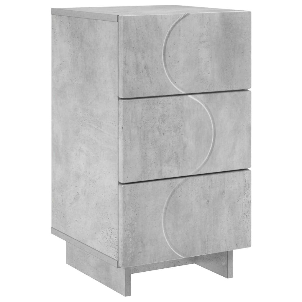 Armadio da Notte Grigio Cemento 33,5 x 34,5 x 60 cm 8011429
