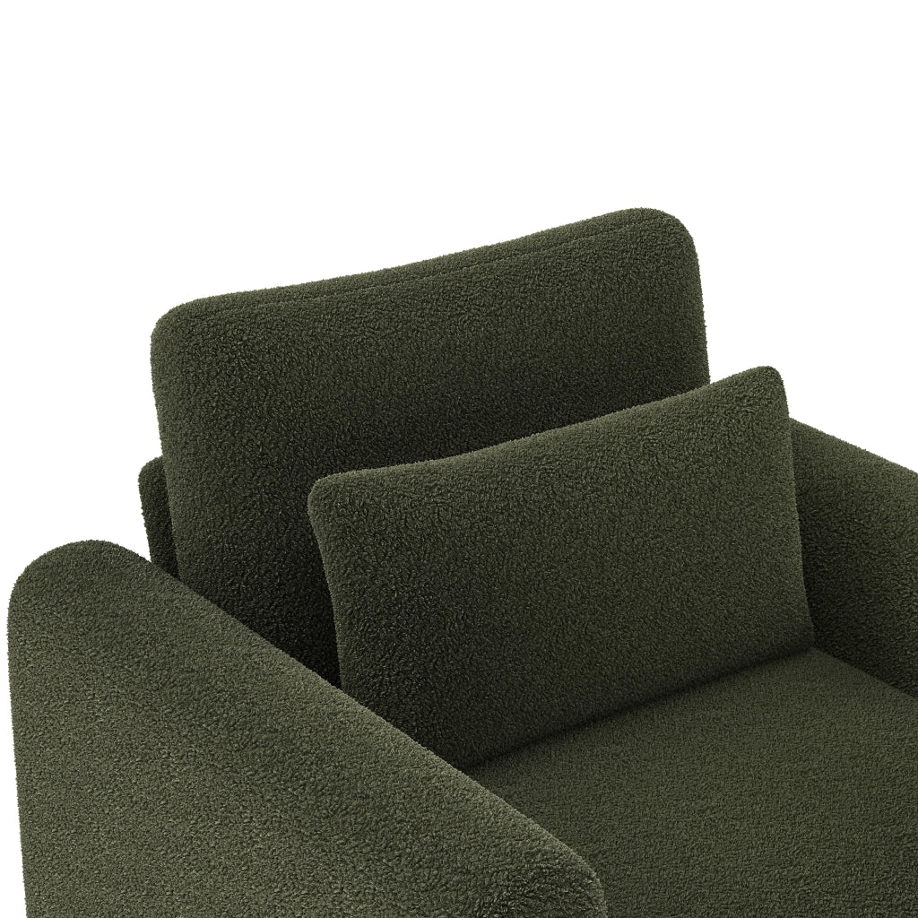 POLTRONA Lounge 87x83x88,5 cm in Teddy Verde