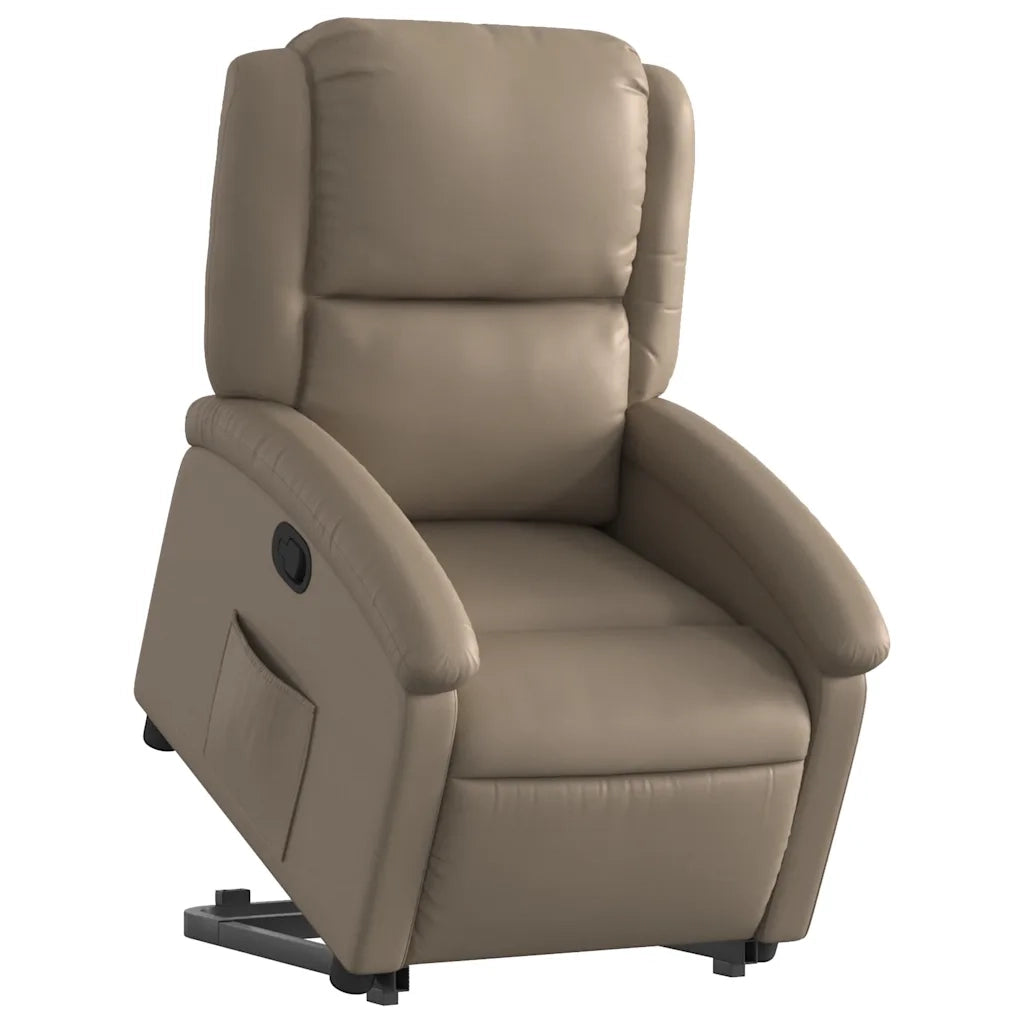Divano Sedia-Poltrona Alzapersona Reclinabile Cappuccino in Similpelle 437397