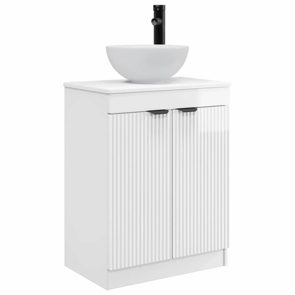 Mobile da bagno con lavabo Bianco Lucido 54 x 35 x 83 cm