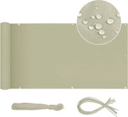 Schermo per balcone, protezione vista, copertura balcone, 80 x 600 cm, rivestimento balcone, opaco, impermeabile, protezione dal vento, con anelli di fissaggio, cavi avvolgenti in nylon e corda, 80 x 600