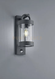 SAMBESI APPLIQUE DA ESTERNO LANTERNA CON SENSORE DI MOVIMENTO METALLO ANTRACITE H. 33CM 1 LUCE ATTACCO E27