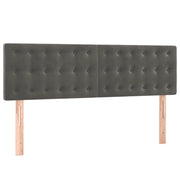 Testiera | Testata Grigio Scuro 144x5x78/88 cm in Velluto