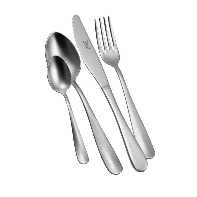 Set 12 Forchette Dolce da Tavola in Acciaio Inox Twist Ice Salvinelli
