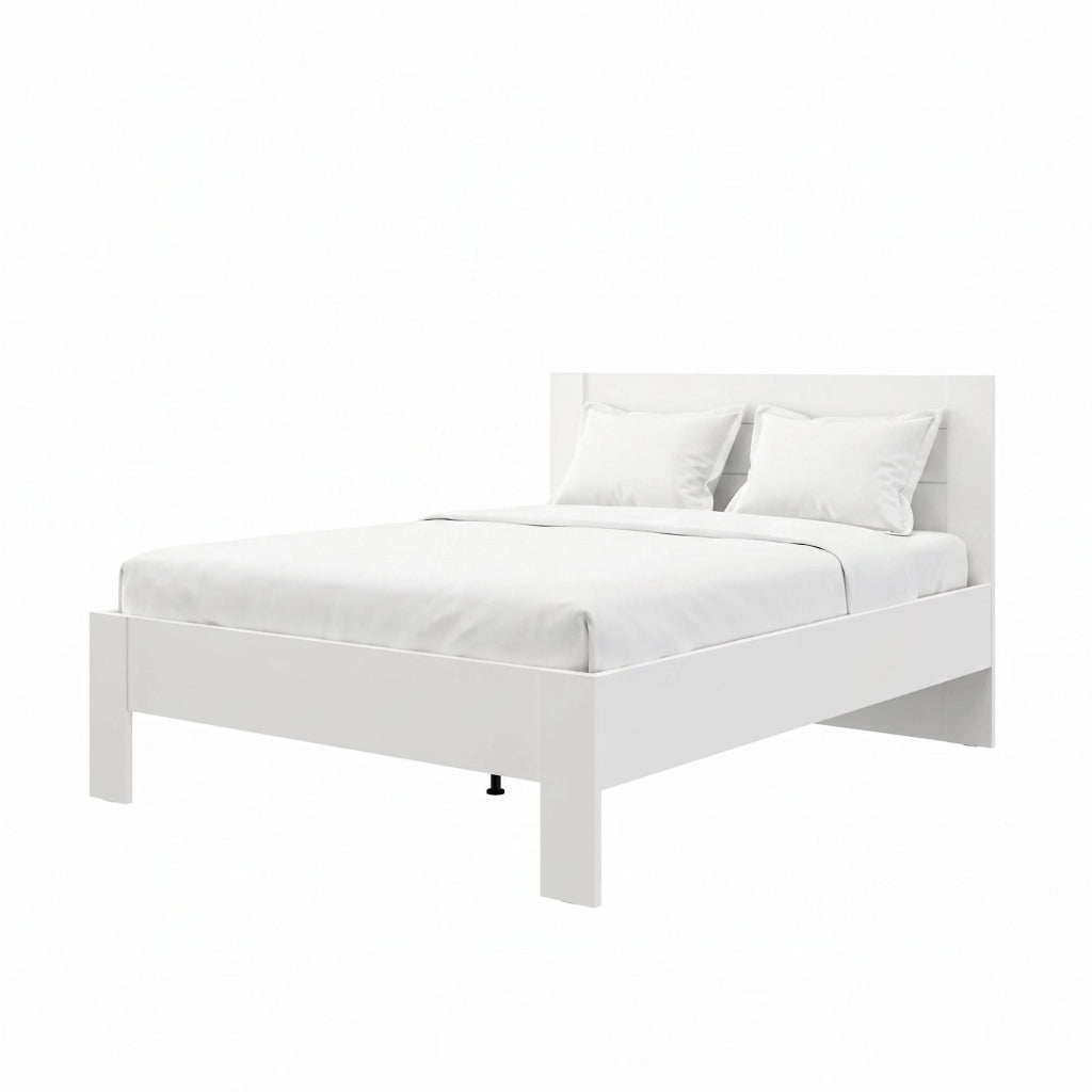 Letto Matrimoniale Siwwa, Letto Matrimoniale Dimensione Materasso 160x200 cm, Bianco Crema