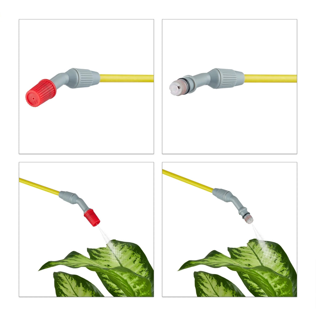 Spruzzatore a pressione da giardino volume 5 l ugello regolabile ergonomico sicurezza sovrapressione in plastica verde 13_0012446