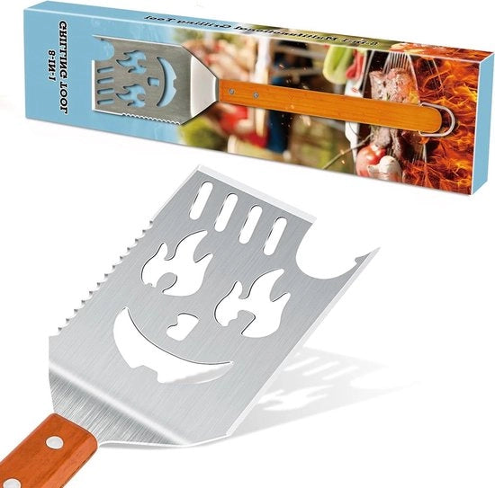 Accessori Barbecue Multifunzionali - 8 Funzioni in 1 Attrezzatura da Griglia - Spiedi da BBQ - Ideale Regalo per Uomini - Regalo per Padre