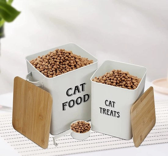 Contenitore per Alimenti - Cibo per Cani e Gatti - Contenitore per Cibo - Contenitore di Stoccaggio per Cani e Gatti