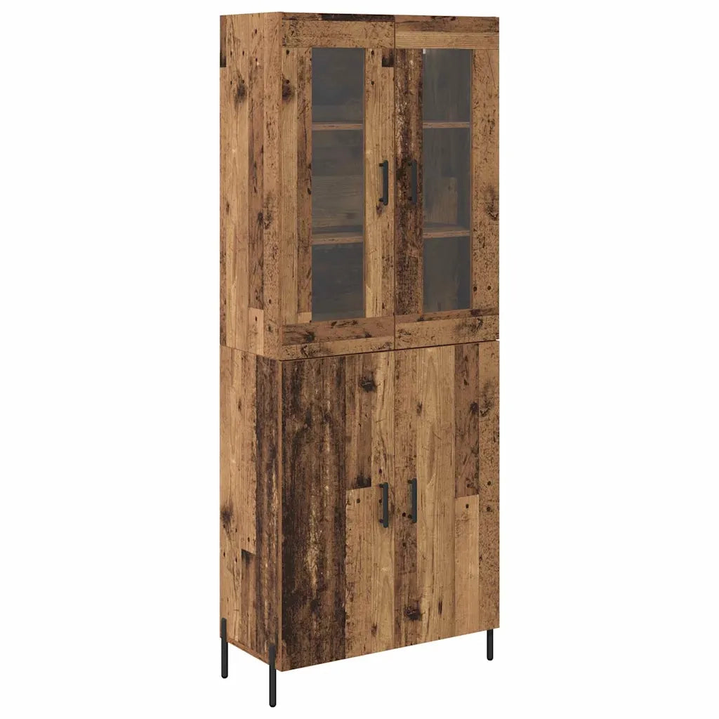 Credenza | Madia | Buffet da pranzo | Armadio da pranzo Legno vecchio 69,5 x 34 x 180 cm Legno multistrato
