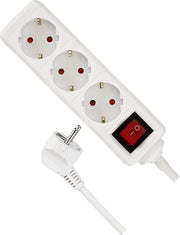 Scatola di alimentazione 3-fasi - scatola di alimentazione multipla - 14m cavo - max. 3500W 230V - bianca