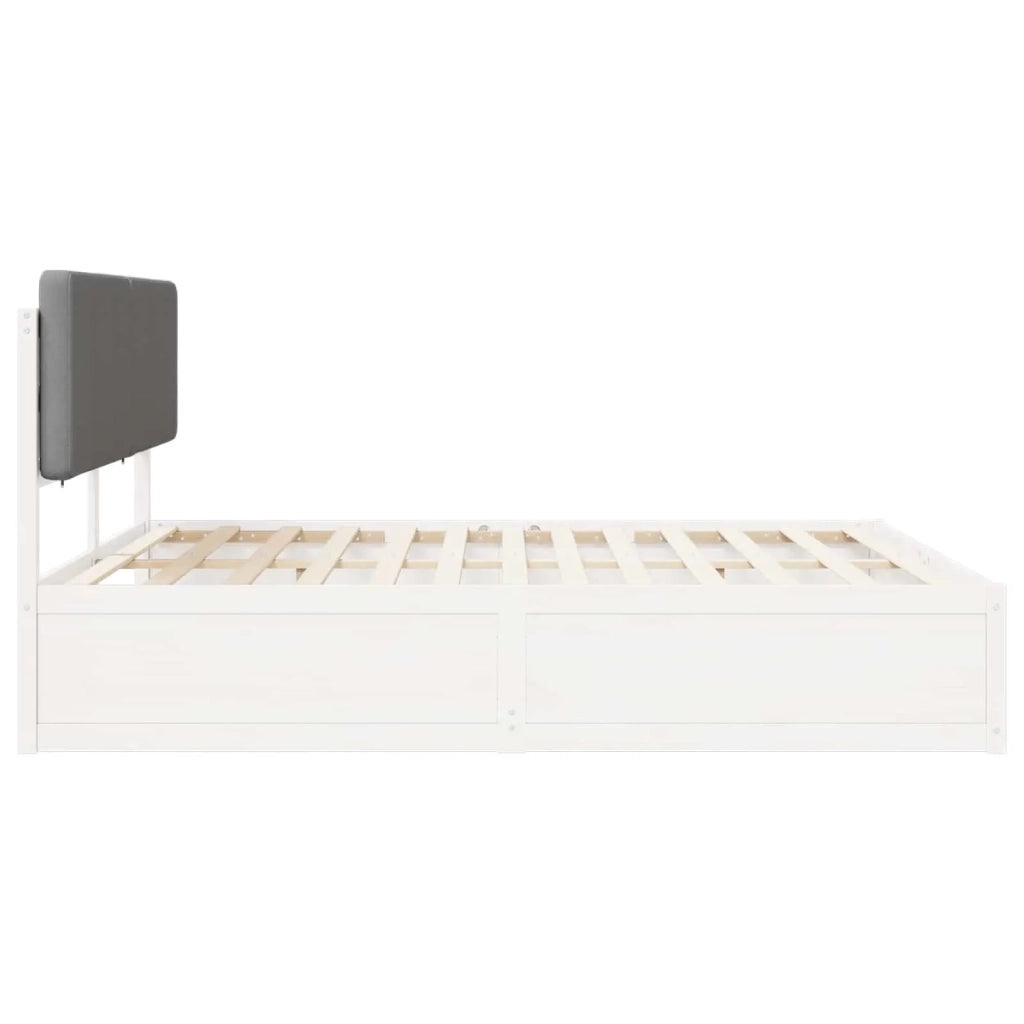 Letto con Testiera Rivestita Grigio chiaro 200 x 200 cm