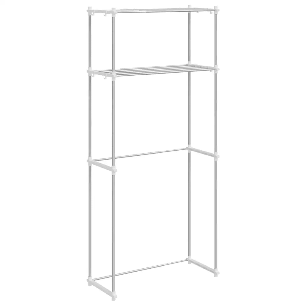 vidaXL Mensola per lavatrice Bianco 63 x 27 x 136 cm Alluminio