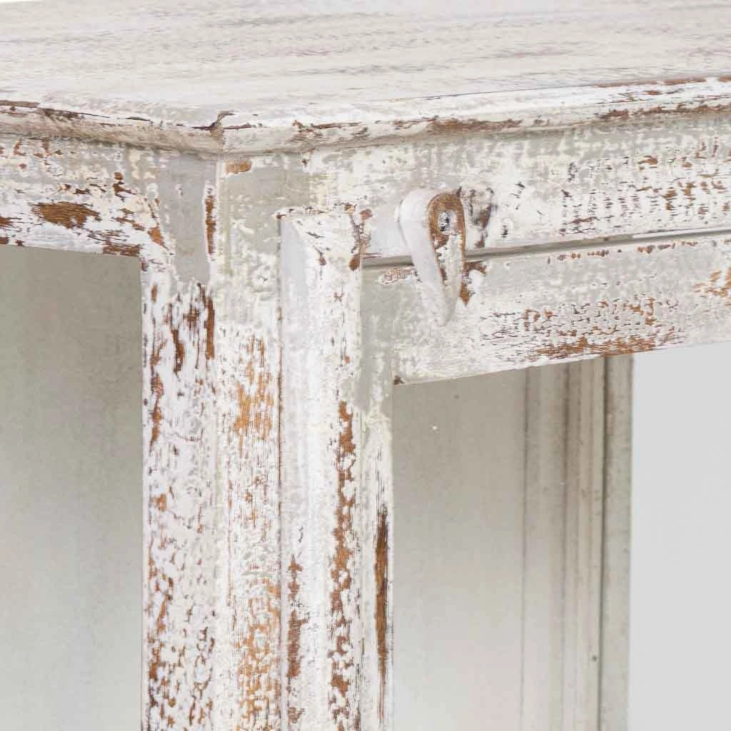 Vetrina in legno bianco 67x46x80 cm