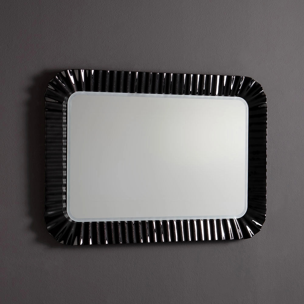 Specchio con cornice in vetro fuso 94x68