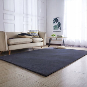 Tappeto morbido in peluche grigio scuro  160x220 cm