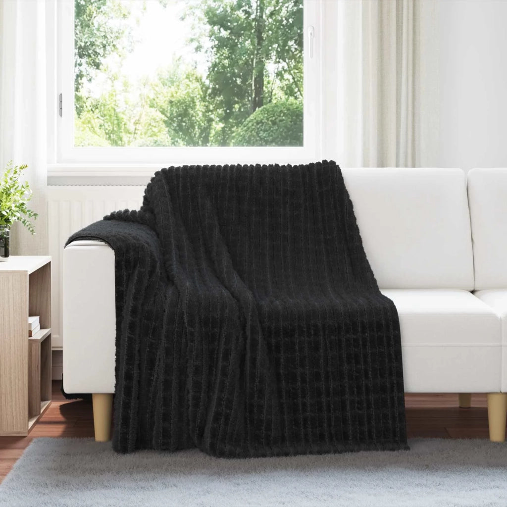 Coperta Nero 200 x 150 cm Panno