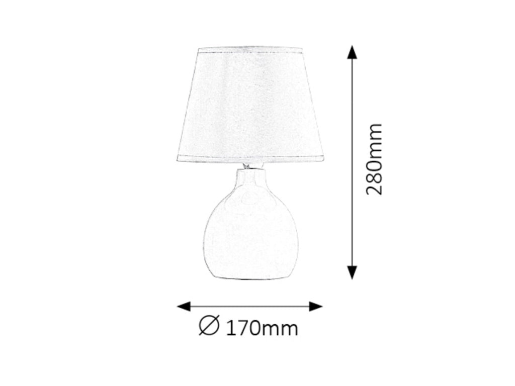 Lampada da comodino marrone E14 Ingrid 4476 Rabalux