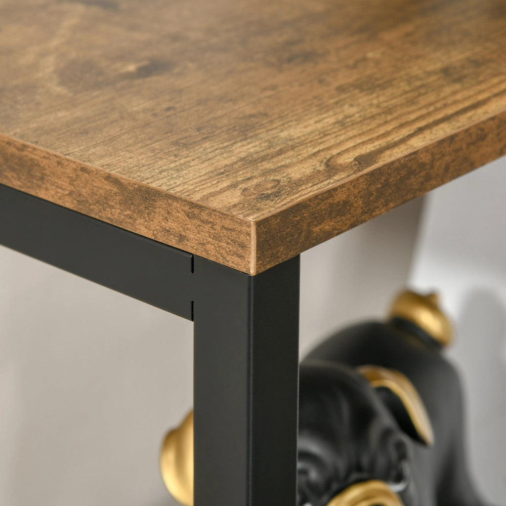 Libreria con Armadietto e Cassetti Stile Industriale ¨C Zephmum ¨C Nero e Legno 58x24x122 cm
