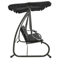 Panchina a Dondolo da Giardino con Baldacchino Antracite cod mxl 41609