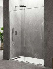 Porta doccia scorrevole 1+1 CIRENE (KENNA) 145 cm Profilo Cromo Barra Parallela