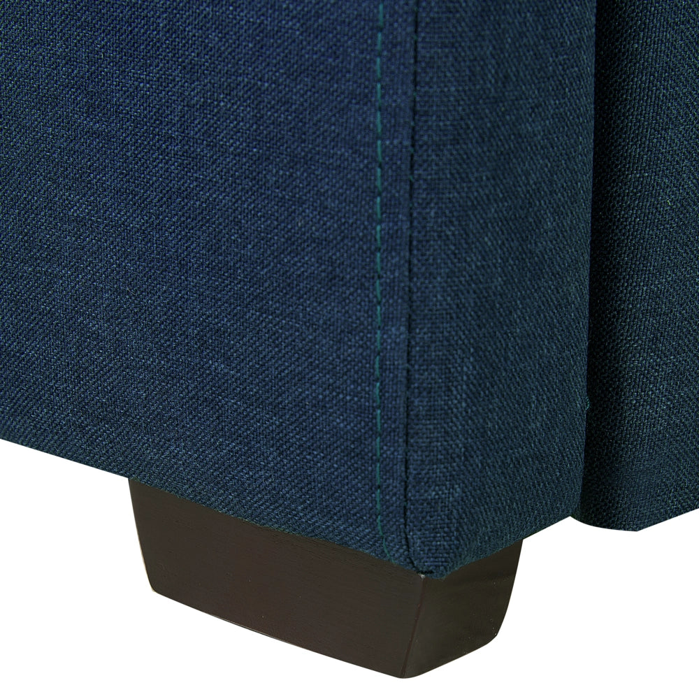 Divano Letto estraibile Rivestimento in tessuto blu Small Single Size Guest Underbed
