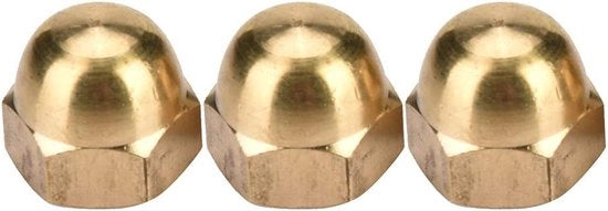 Kit di copertura a cappello in ottone M3 - doppiere in ottone - viti a cappello in ottone - set di viti a 6 facce - accessori di fissaggio per veicoli - M8 - 10 pezzi.