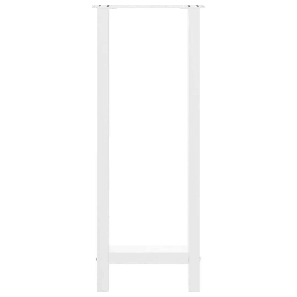 Set di 2 gambe per tavolo da bar dal design moderno 50 x 101 cm con piedini regolabili in acciaio bianco 02_0057581