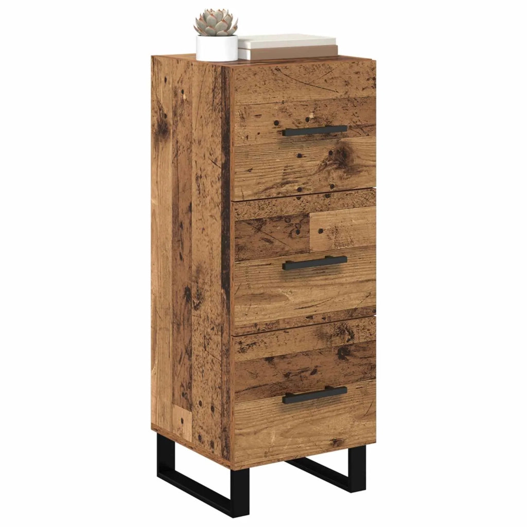 Credenza | Madia | Buffet da pranzo | Armadio da pranzo con cassetto Legno vecchio 34,5 x 34 x 90 cm
