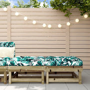 Poggiapiedi Giardino con Cuscini 2pz Legno Impregnato di Pinocod mxl 104742