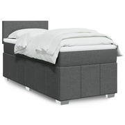 Giroletto a Molle con Materasso Grigio Scuro 90x200 cm Tessuto 3289245