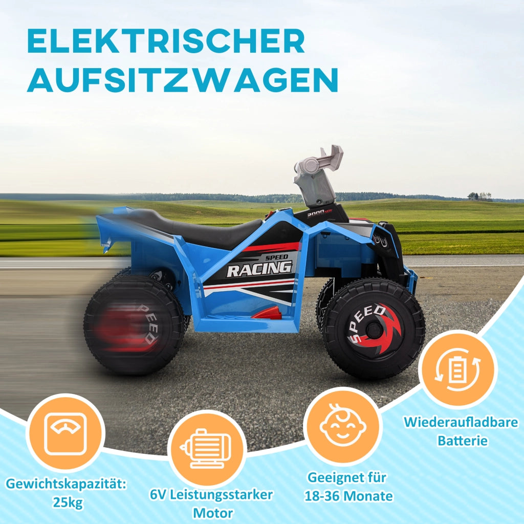 Quad Elettrico per Bambini ¨C Xylo ¨C Blu, 2.5 km/h, 18-36 Mesi
