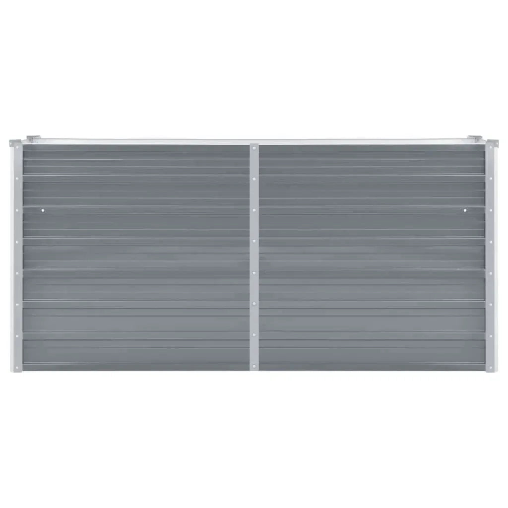 Letto Rialzato Giardino in Acciaio Zincato 160x40x77 cm Grigio 44848