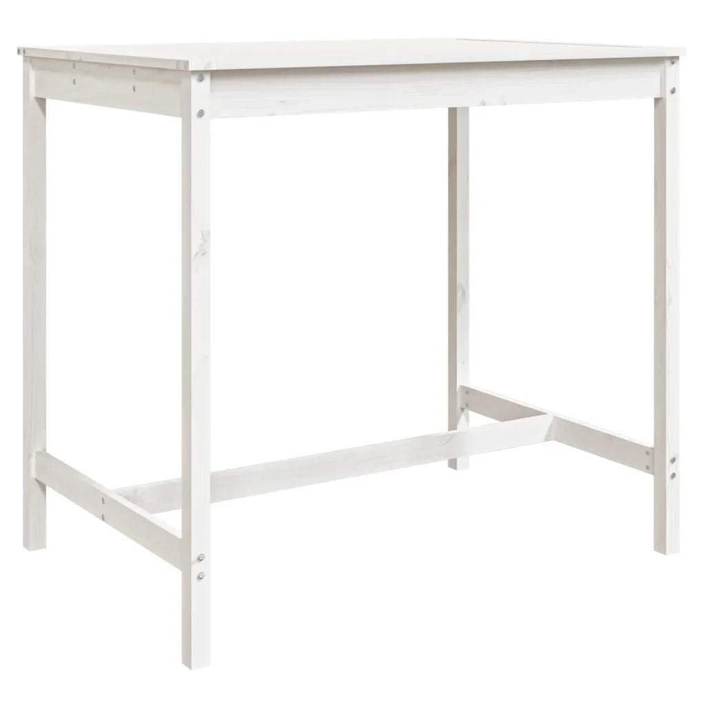Set Bar da Giardino 5 pz | Set Salotto da Giardino Bianco in Legno Massello di Pino