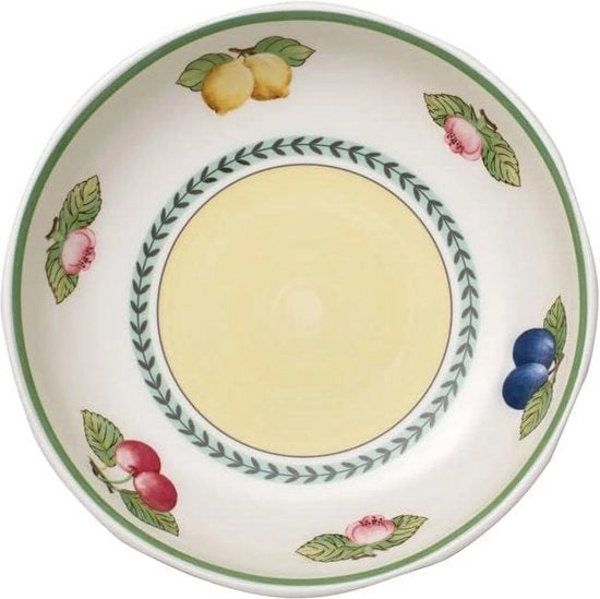 Servizio di tazze da tavola in porcellana premium, 24 cm, bianco e colorato