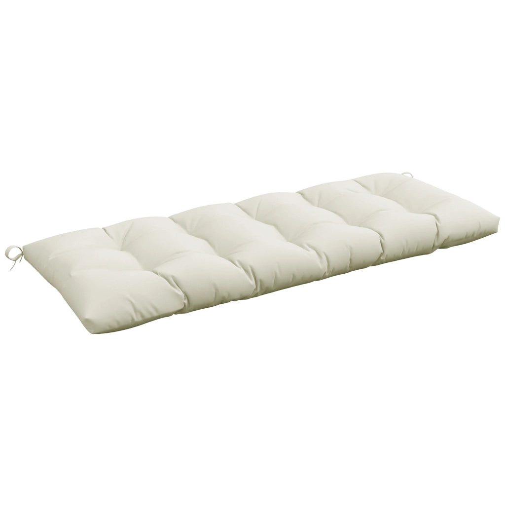 Cuscino per Panchina da Giardino o Dondolo ¨C zephmum ¨C Crema 128x48x8 cm