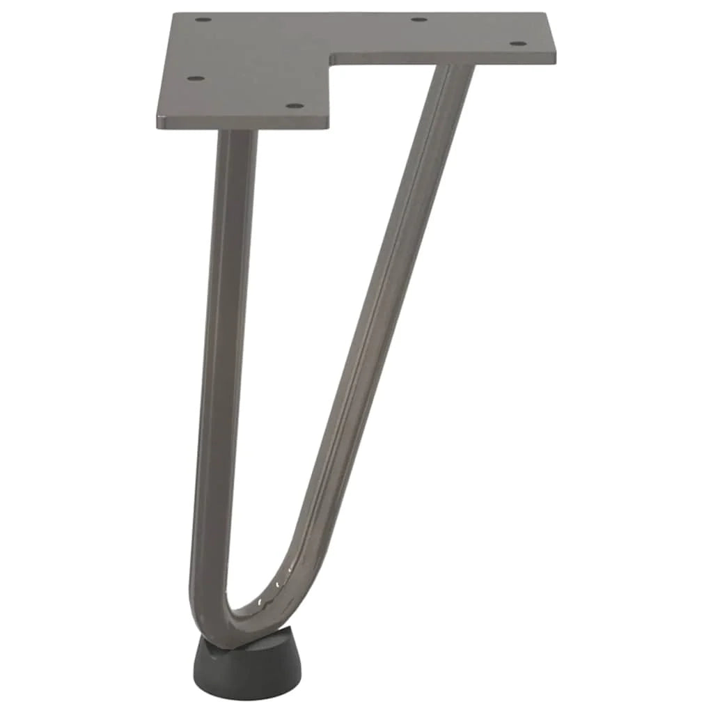 Set di 4 gambe a forcina per tavolino da caffè 20 cm design estetico moderno acciaio naturale 02_0056714