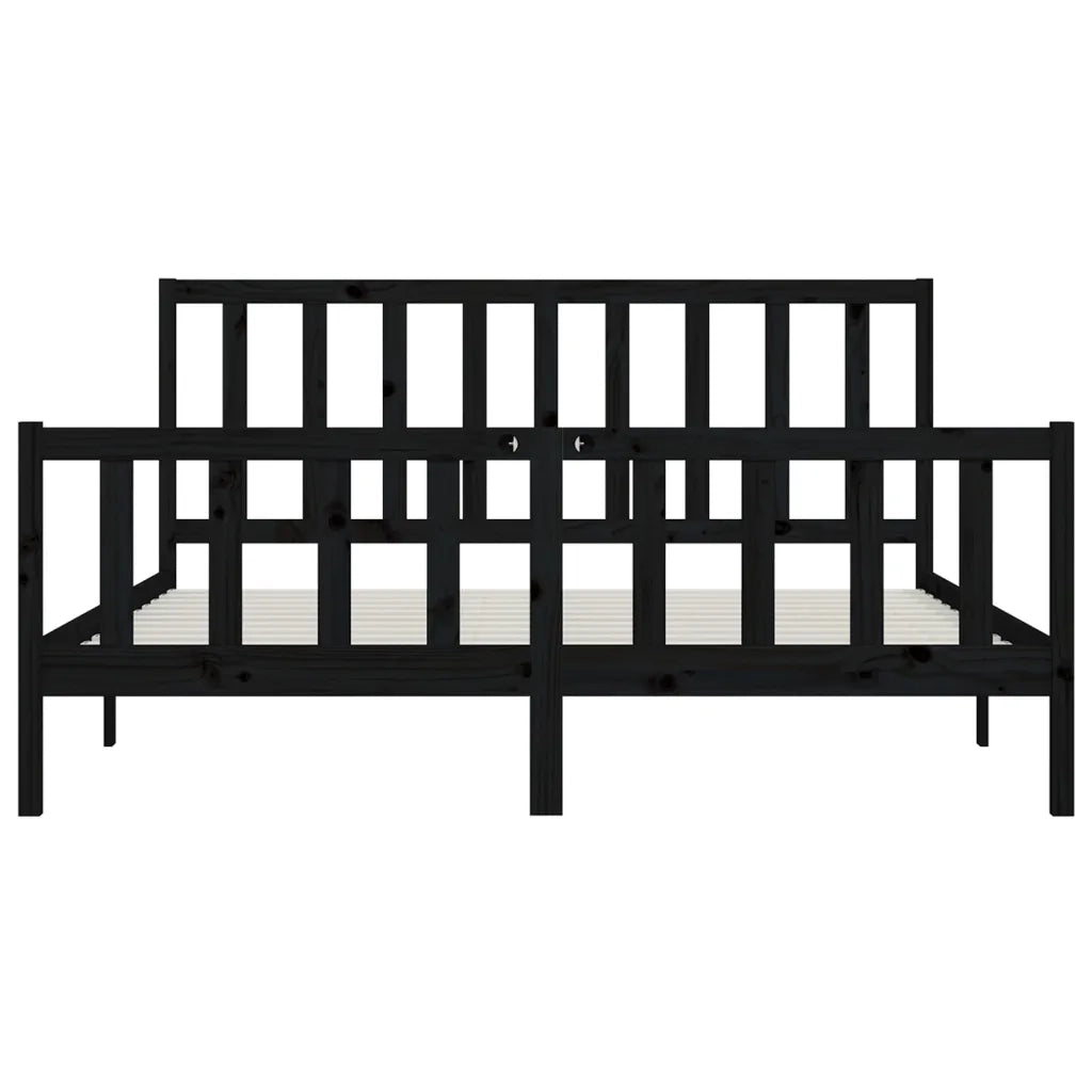 Giroletto Nero in Legno Massello 200x200 cm