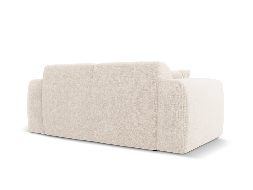 Cosmopolitan Design - Divano "Nolio" 2 posti in ciniglia beige chiaro 