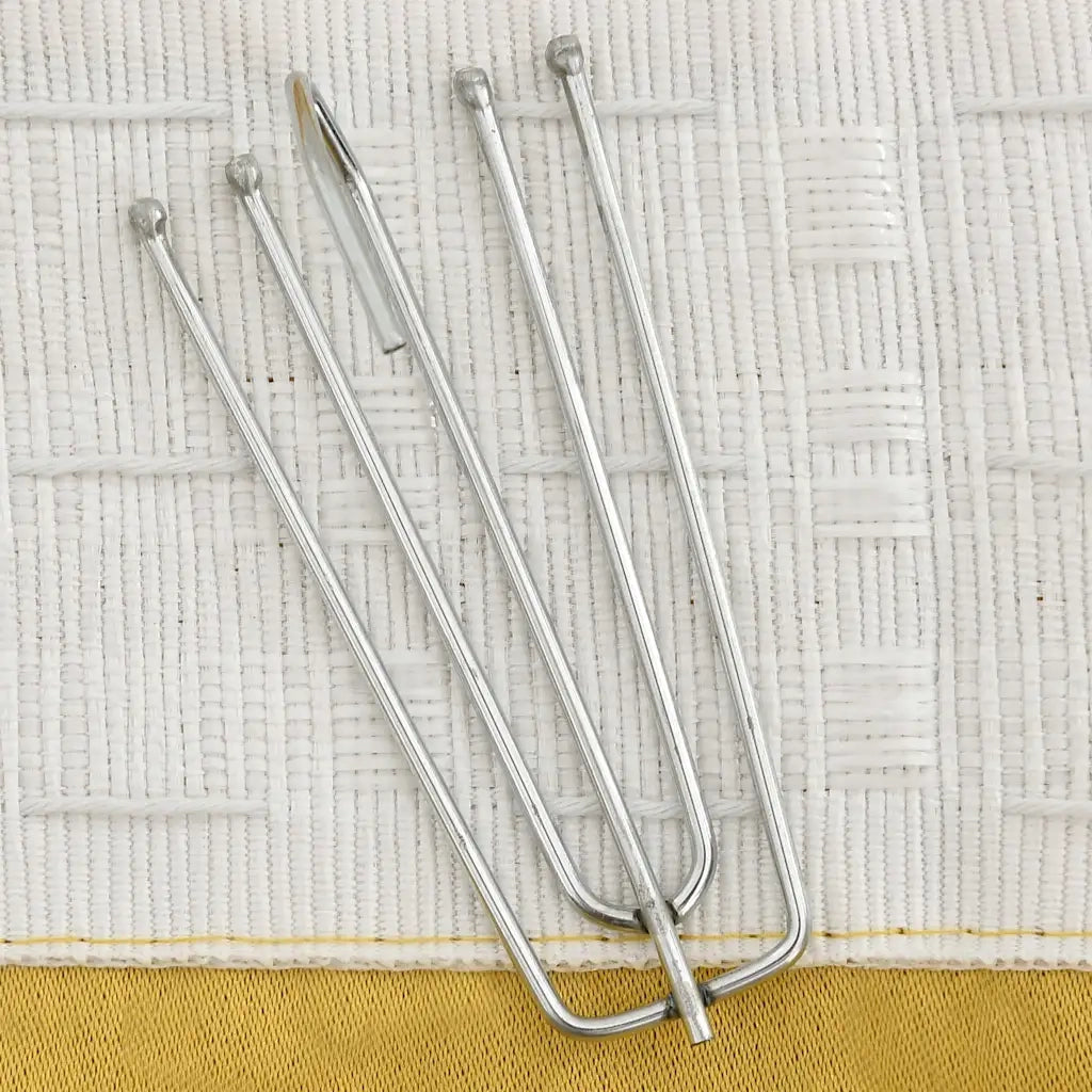 Tende Oscuranti con Ganci Effetto Lino 2 pz Gialle 140x225 cm 321197